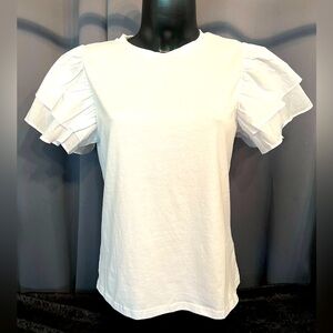 NWT Brave and True, Designed in Australia White GiGi Tee Shirt. Size Small